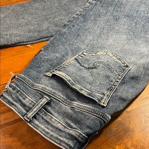 Silver Suki Straight Jeans 34W 31 L